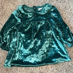 Cat & Jack Velvet Teal Kids Dress